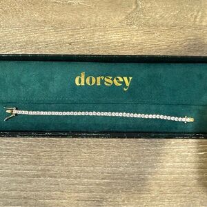 Dorsey Kate Rivière bracelet in 3mm lab white sapphire